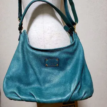 천연 가죽 un jour frau 터콰이즈 숄더백 가죽