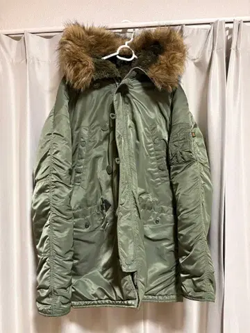 ALPHA 올리브 그린 밀리터리 자켓