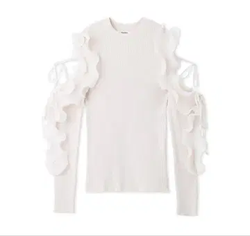 SNIDEL 프릴 슬리브 니트 풀오버