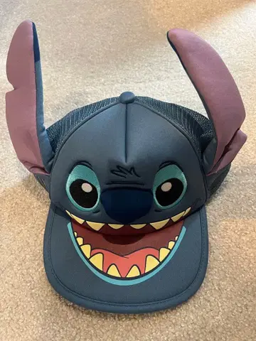 택 포함 새상품 스티치 메쉬 캡 홍콩 디즈니 팬캡