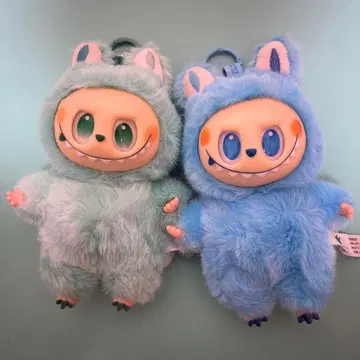 러브브 몬스터풍 봉제 인형 파랑과 그린 20cm