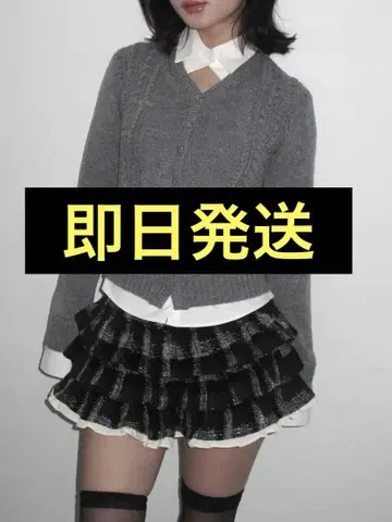 andwang 참 프릴 퀼로트 미니스커트