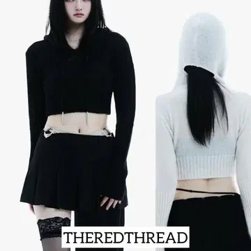 반값 이하 새상품급 THEREDTHREAD 더레드스레드 니트 후드티