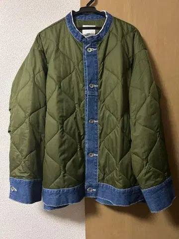 GENE HEAVENS 리메이크 라이크 데님 엣지 퀼팅 자켓