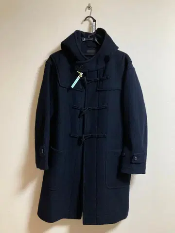 더플 코트 네이비 후드 부착