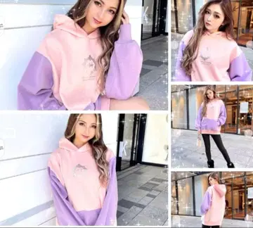 Rady 바이컬러 파스텔 후디 후드티 M 사이즈