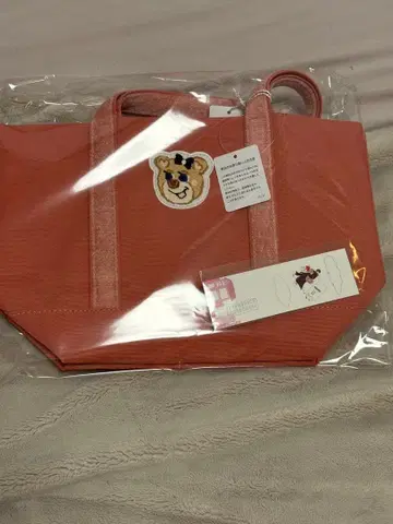 미개봉 새상품 페이 올드 테디걸 와펜 토트백 핑크