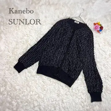 가네보우 가디건 블랙 L 사이즈 겉옷 일본제 오피스 캐주얼