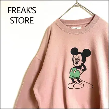 FREAK'S STORE 맨투맨 디즈니 핑크 오버 사이즈