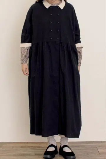 Samansa Mos2 [ S/M 사이즈 ] 돌먼 슬리브 개더 원피스