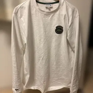 LACOSTE 화이트 긴팔 T셔츠 US M