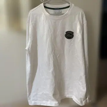 LACOSTE 화이트 긴팔 T셔츠 US M