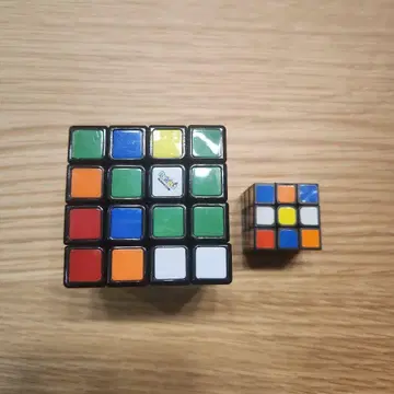 [2개 세트] 루빅스 큐브 보통 사이즈와 미니 사이즈