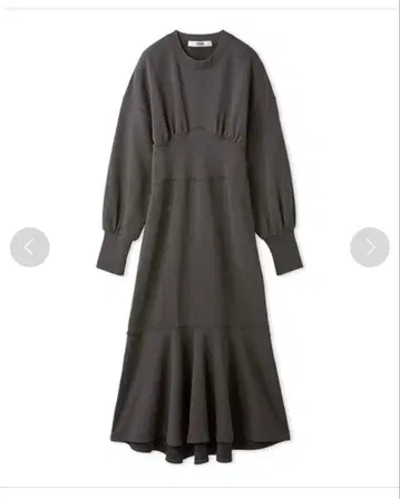 FURFUR 퍼퍼 로고 자수 허리 리브 맨투맨 원피스