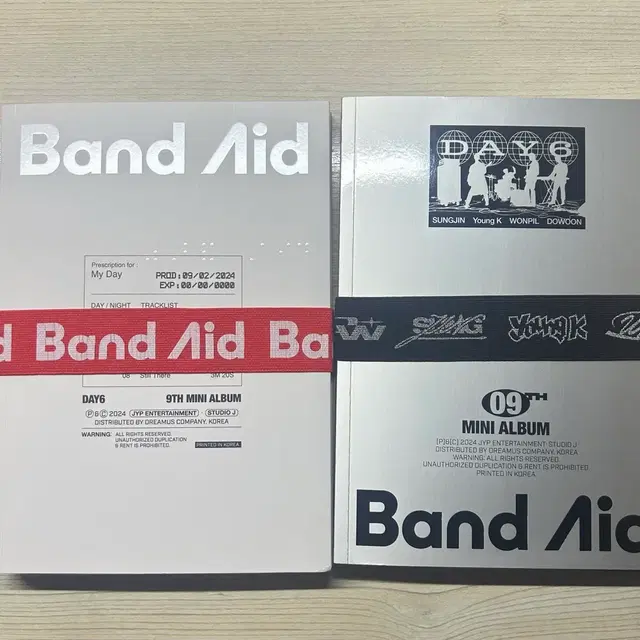 [데이식스] 밴드에이드 개봉앨범 풀구성