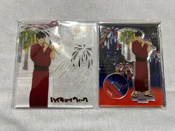 하이큐 위크 아크릴 스탠드 클리어 키링 유카타 쿠로오 테츠로