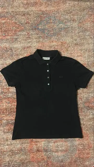 LACOSTE 블랙 피케 셔츠 반팔