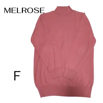 [ MELROSE ] 하이넥 니트 여성용 테라코타 엉덩이를 덮는