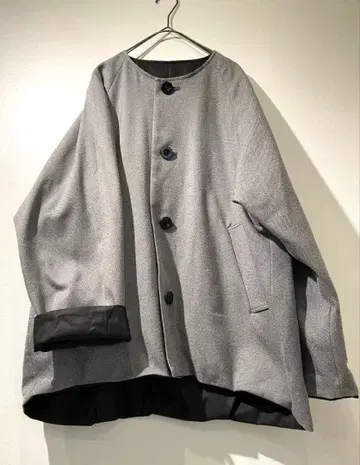 prit 노카라 자켓 그레이