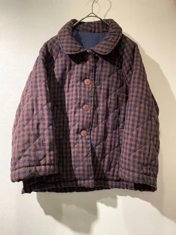 sunvalley 선밸리 체크 무늬 퀼팅 자켓