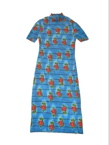 [ MUKZIN ] 꽃무늬 반팔 롱 원피스 L