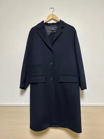 +J 캐시미어 블렌드 체스터 롱 코트 L 네이비