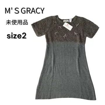 미사용품 엠즈 그레이시 M'S GRACY 반팔 원피스 모헤어