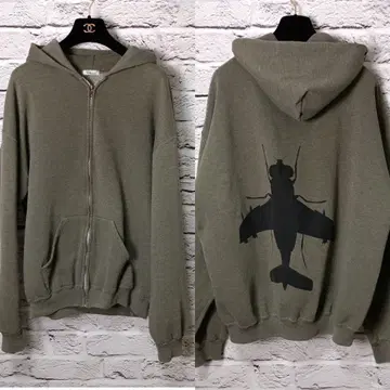 론 헤르만 풀 집업 후드티 카키 빅 사이즈