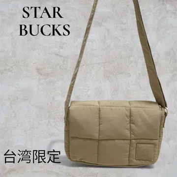 스타벅스 퀼팅 숄더백 베이지 나일론 대만