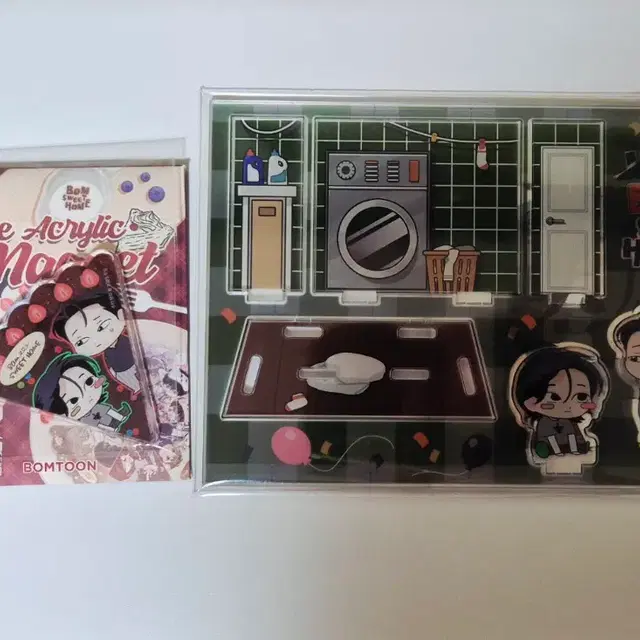 주의 평화 디오라마 아크릴 스탠드 포카 2종 세트 랜덤 피자 아크릴