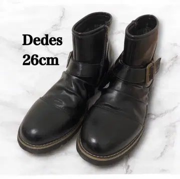 데데스 드레이프 숏 엔지니어드 부츠 사이드 지퍼 26cm