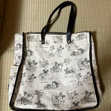 디즈니 토트백 스케치풍 연필 스케치 캔버스