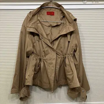 소말리아 2way 슬리브 디자인 후드 부착 블루종 베이지