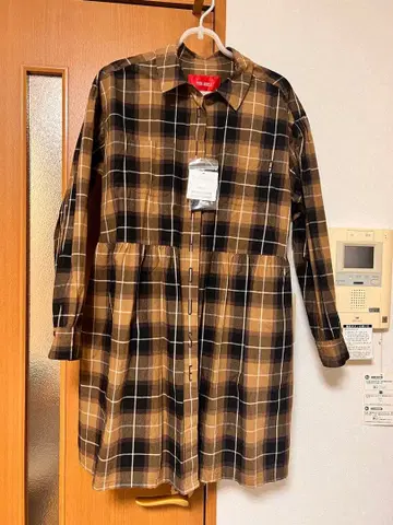 PINKHOUSE 체크 무늬 긴팔 원피스 택 포함 새상품