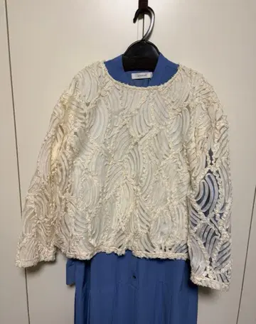 스튜디오 클립 레이스 코드 자수풍 블라우스