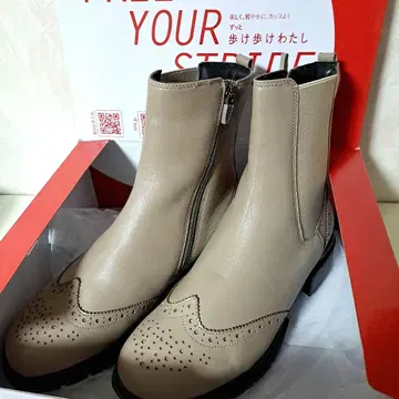 fitfit 플렉스 사이드 고어 부츠 그레이 베이지 24.5cm