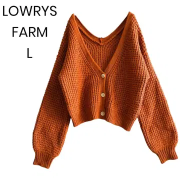 [ LOWRYS FARM ] 가디건 숏 기장 볼륨 소매 L 1444