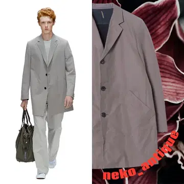 영국 마가렛호웰 그레이 브라운 체스터 코트 남성용 L 일본제