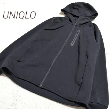 UNIQLO 유니클로 드라이 스트레치 맨투맨 후드티 M 블랙