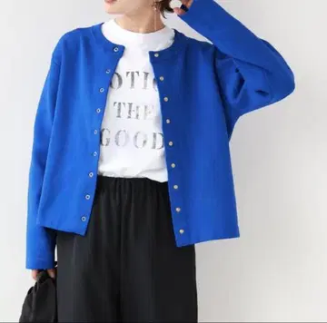 워셔블 스펀지 니트 크루넥 가디건