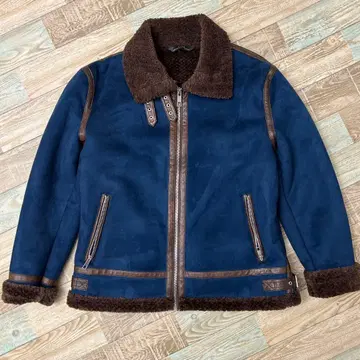 자라 페이크 무스탕 B-3 자켓 네이비 XL