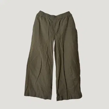 에드윈 (L) 캐주얼 허리밴딩 원포인트 로고 앵클 기장 와이드 팬츠