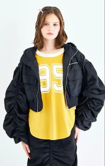 ANNASUI NYC 샤카2 셔링 숏 MA-1