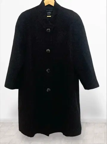 FUJII KEORI 롱 코트 수리 알파카 혼방 울 혼방 브라운