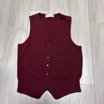 투모로우랜드 tricot 울 니트 베스트 와인 레드 M