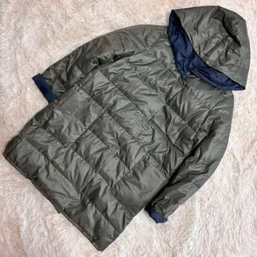 GEORGES RECH 후드 부착 다운 리버서블 카키 x 네이비