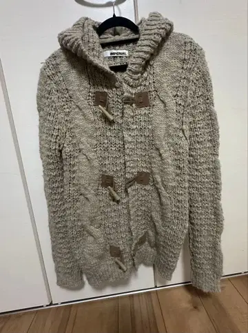 IMPERIAL 후드 부착 가디건 베이지