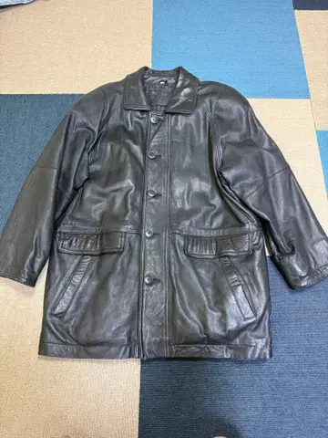 W DOPIO 90s 램 가죽 가죽 자켓 양가죽 가죽 코트