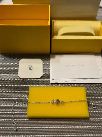 Swarovski 실버 체인 팔찌