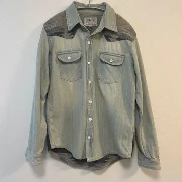 ANTI BALLISTIC 데님 셔츠 기하학 패턴